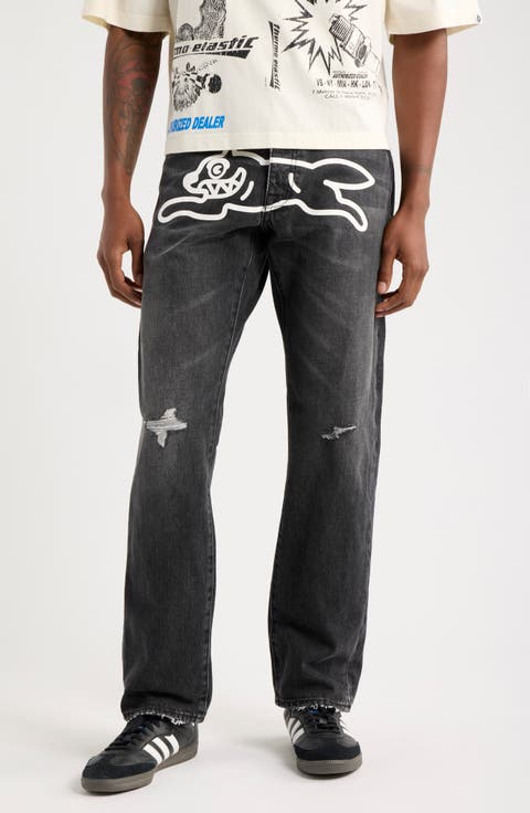 Lavender Cotton Distressed Jeans