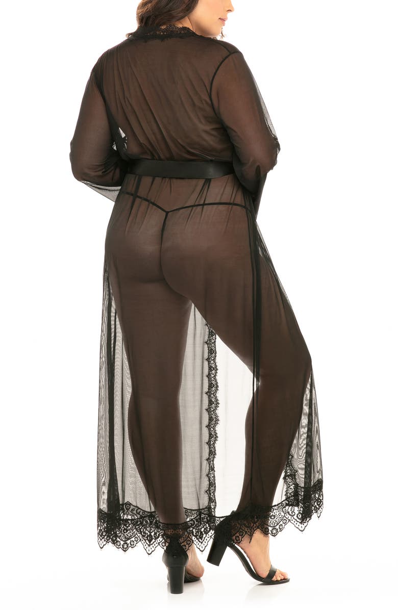 Oh La La Cheri Provence Long Robe & Thong Set, Alternate, color, 