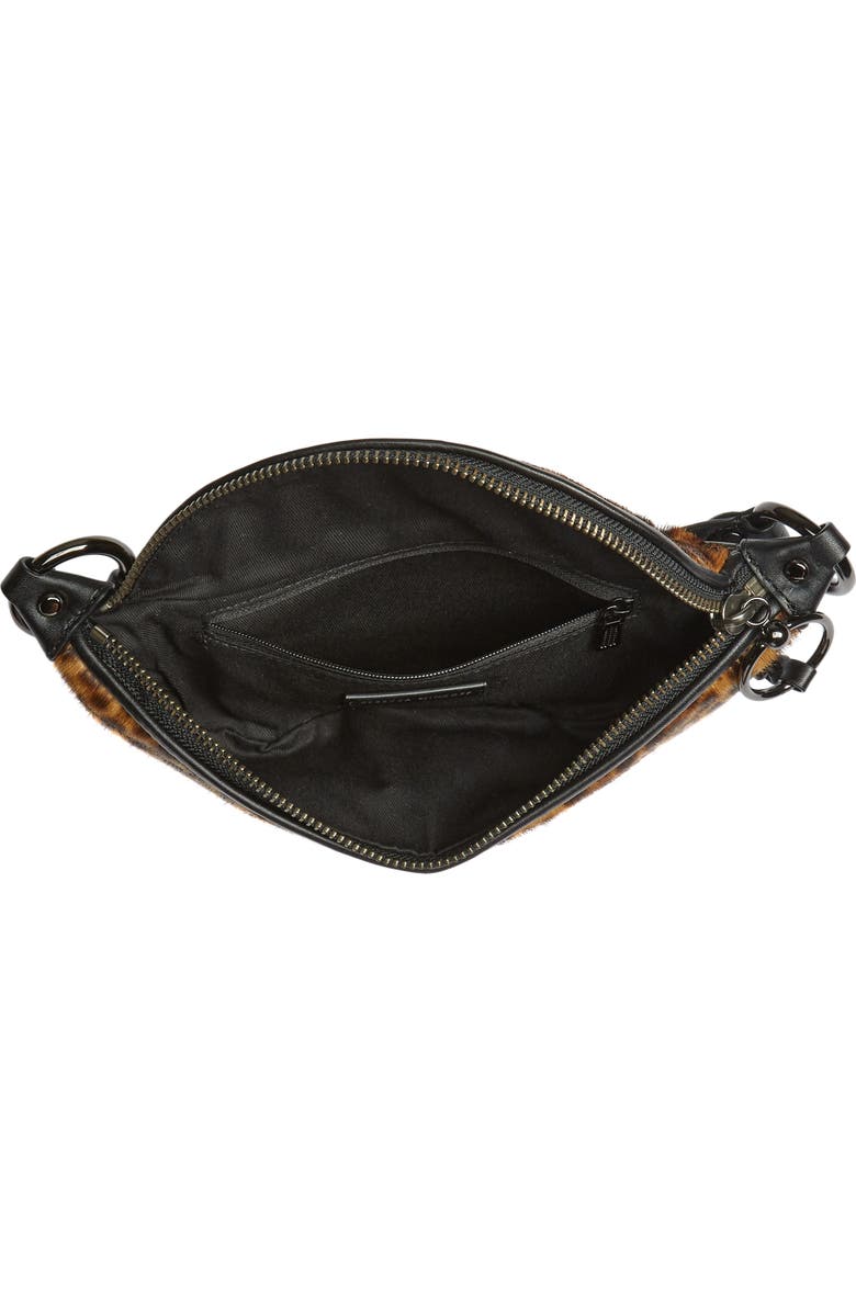 Rebecca Minkoff Mini Bree Leopard Print Genuine Calf Hair Belt Bag, Alternate, color,