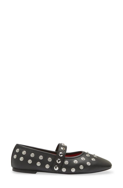 Stella Mccartney Ryder Snap Studded Mary Jane Ballet Flat In Black
