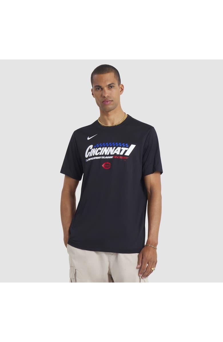 Nike Men's Nike  Black Cincinnati Reds 2025 MLB Speedway Classic Legend Performance T-Shirt, Main, color, 