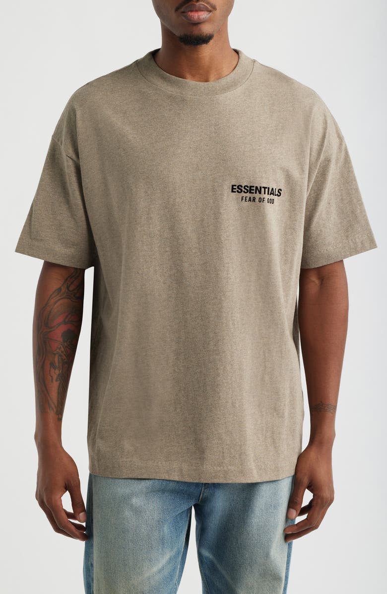 Fear of God Essentials Classic Fit Cotton Logo T-Shirt, Main, color, Homestead Heather