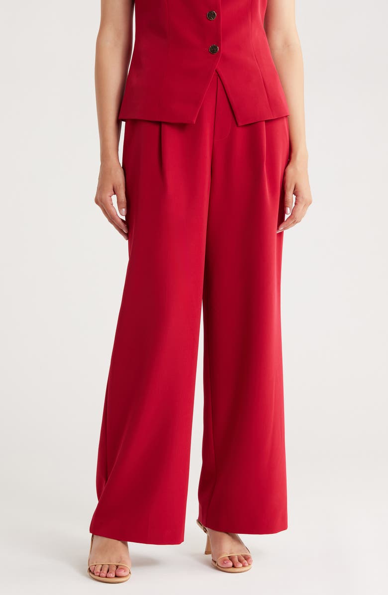 Gemma + Jane Pull-On Wide Leg Pants, Main, color, Red