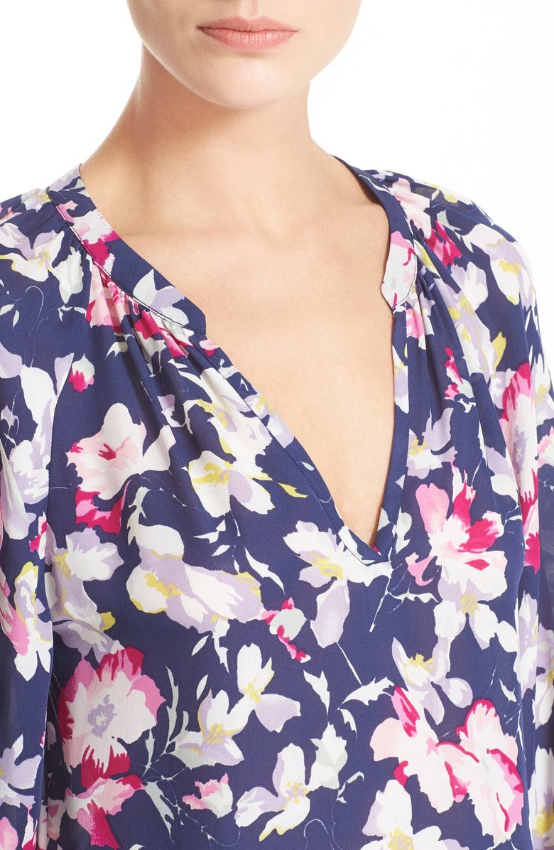 Joie 'McKenna' Floral Print Silk Blouse, Alternate, color, 