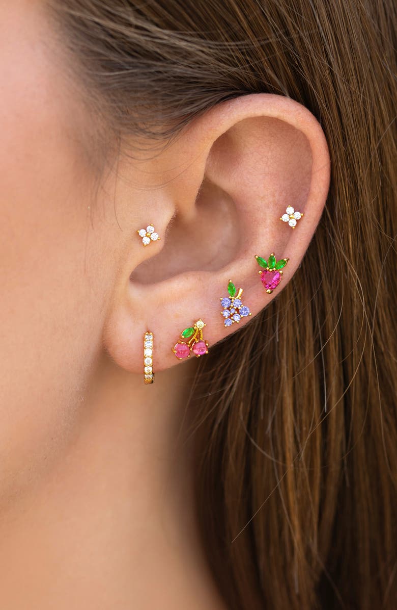 Girls Crew Cherry Stud Earrings, Alternate, color, Gold