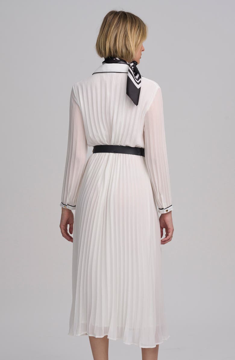 ELLE Collection Woven Pleated Dress, Alternate, color, Ivory