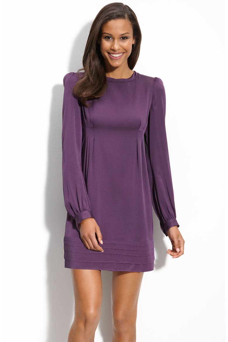 Silk Twist Neck Shift Dress, Main, color, PHANTOM