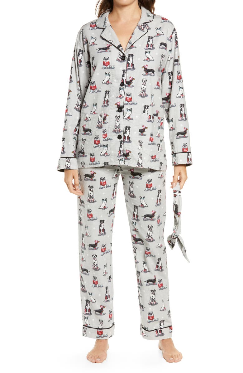 PJ Salvage Flannel Pajamas with Headband, Main, color,