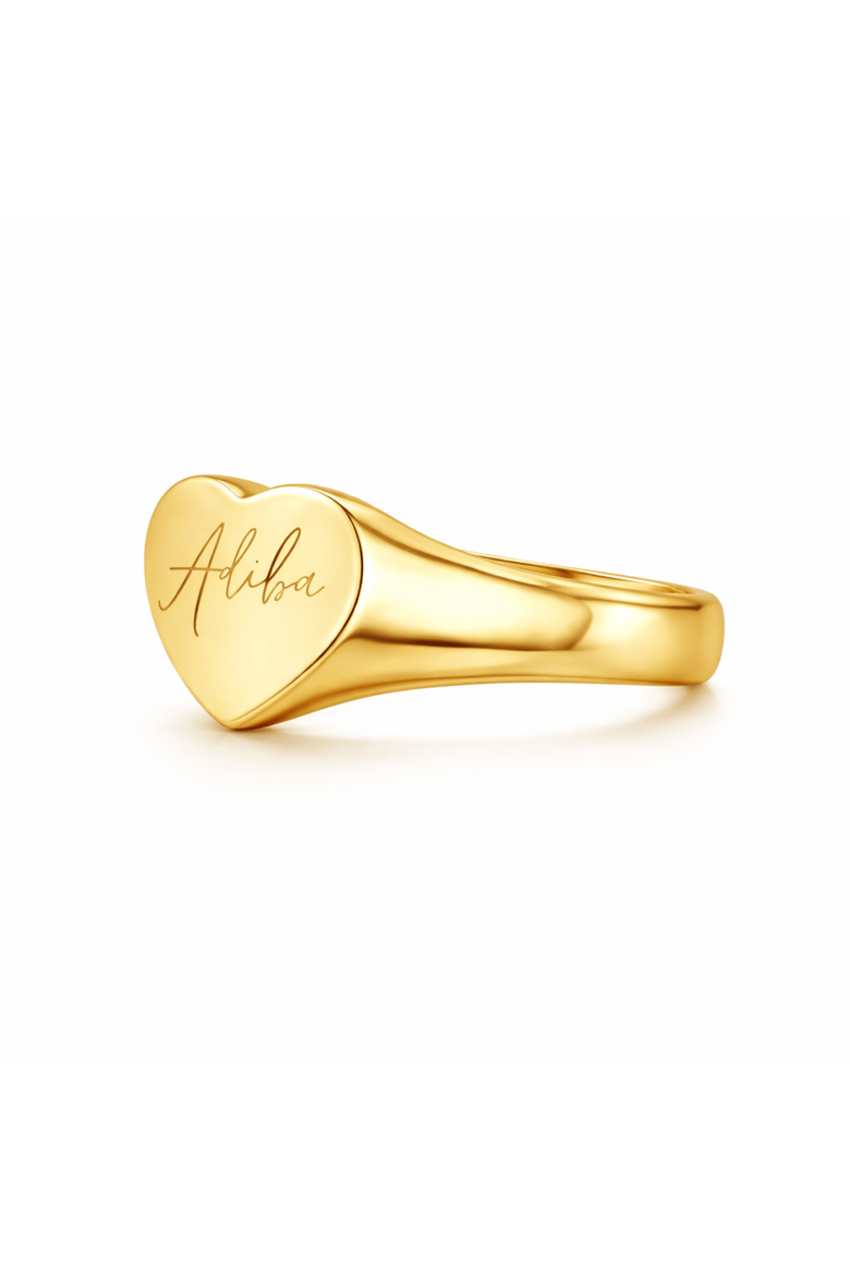 Signature Heart Ring, Alternate, color, Gold