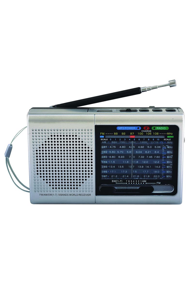 9 Band Radio with Bluetooth, Alternate, color, Silver