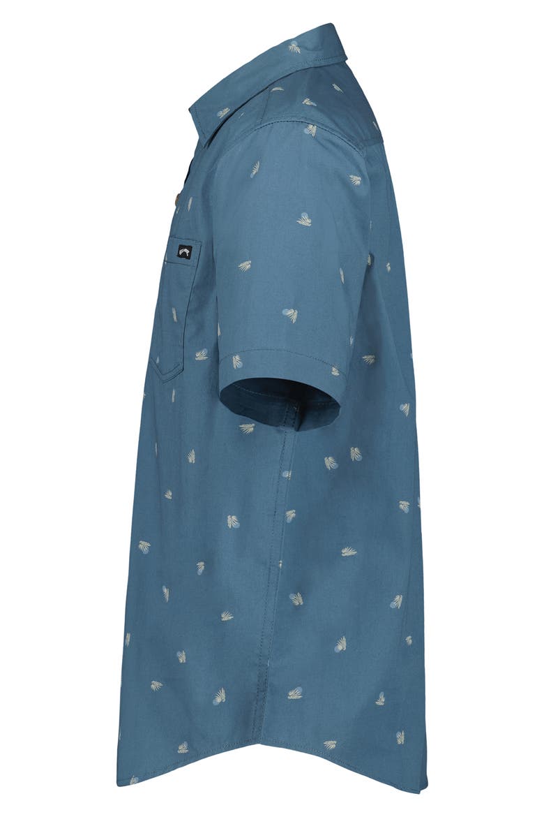 Kids' Sundays Print Short Sleeve Shirt, Alternate, color, REAL TEAL