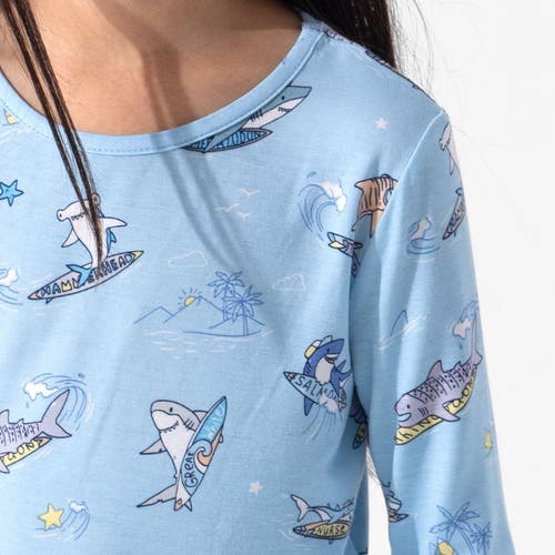 Bellabu Bear Kids' Shark School Set Of 2 Piece Pajamas In Multi