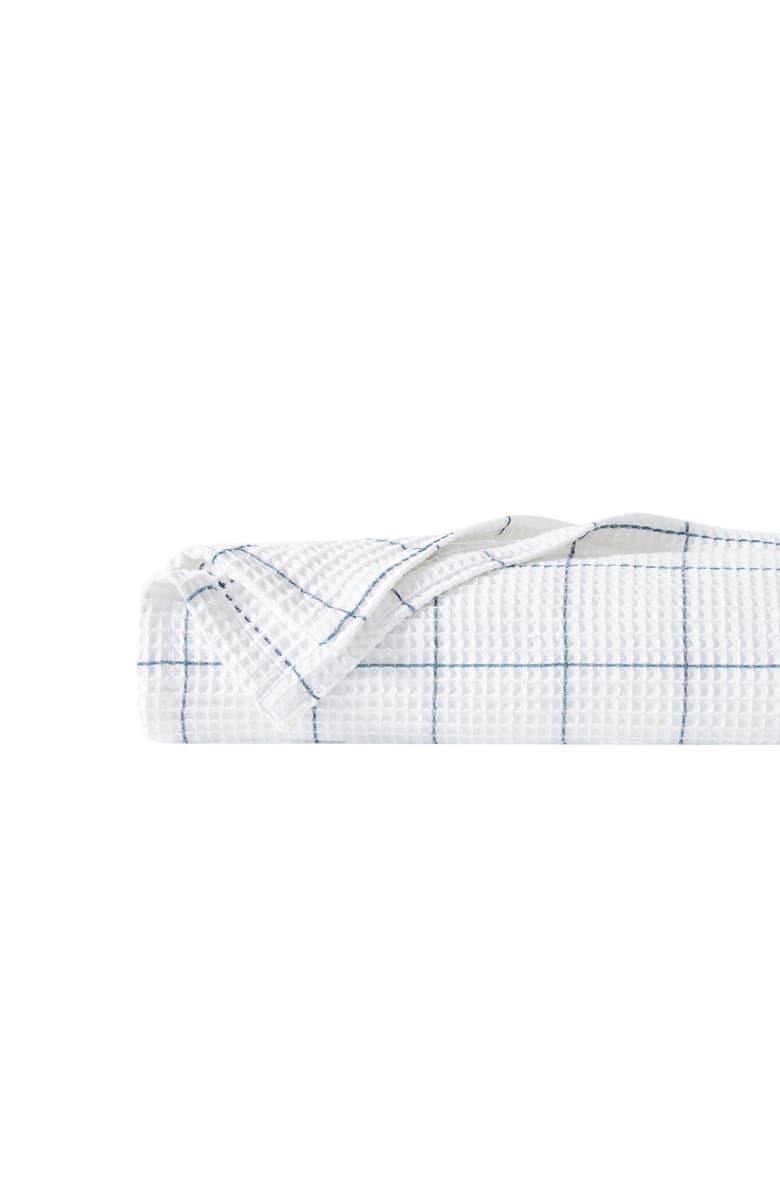 SOUTHSHORE FINE LINENS 2-Piece Check Cotton Waffle Throw Blankets, Alternate, color, White