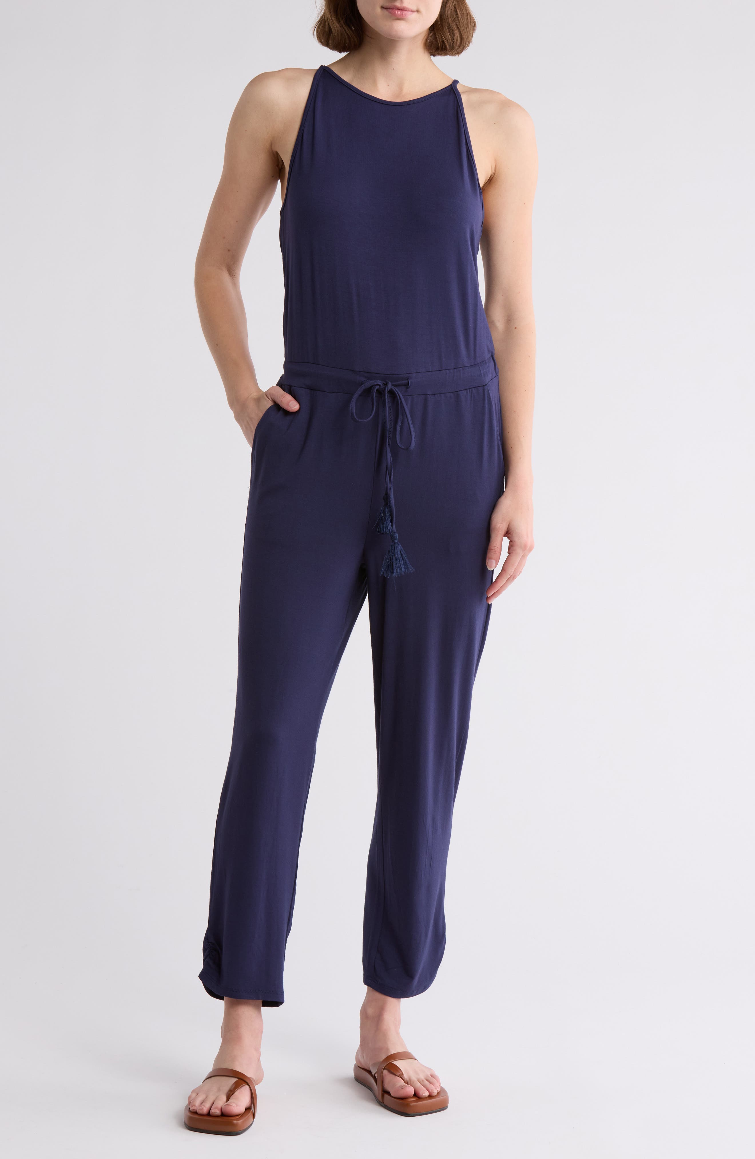 Tart Linda Ruched Straight Leg Jumpsuit