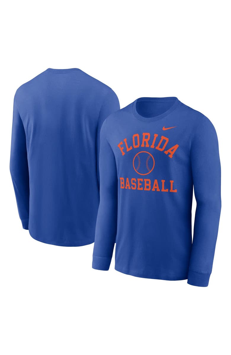 Nike Men's Nike Royal Florida Gators Essential Baseball Arch Long Sleeve T-Shirt, Main, color, Royal