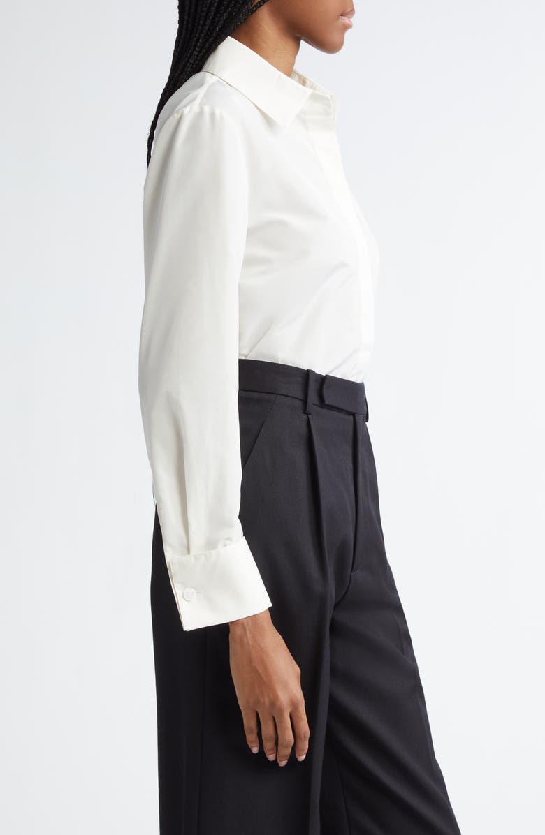 Lafayette 148 New York Slim Fit Taffeta Button-Up Shirt, Alternate, color, 