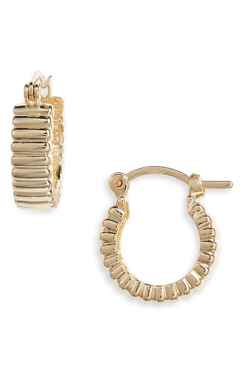 Set & Stones Jules Ridge Hoop Earrings, Main, color, Gold