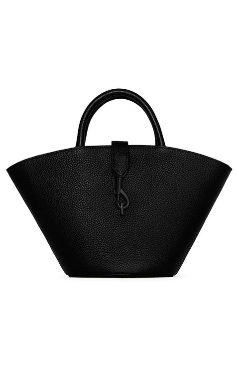 Mini Megan Leather Fan Tote