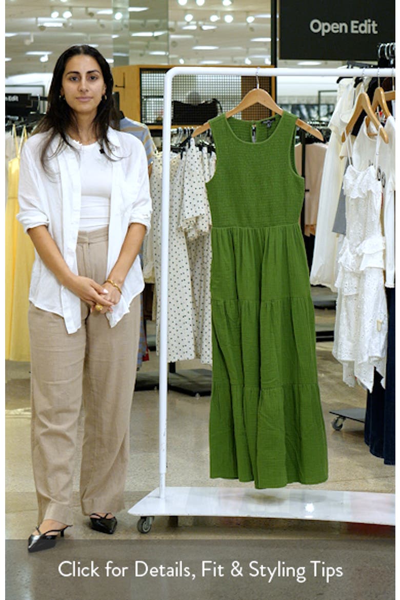 Charlie Smocked Sleeveless Maxi Dress video