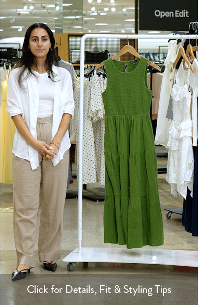 Charlie Smocked Sleeveless Maxi Dress, sales video thumbnail