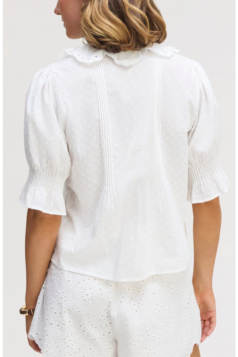Flounce Ruffle Cotton Top, Alternate, color, BRIGHT WHITE