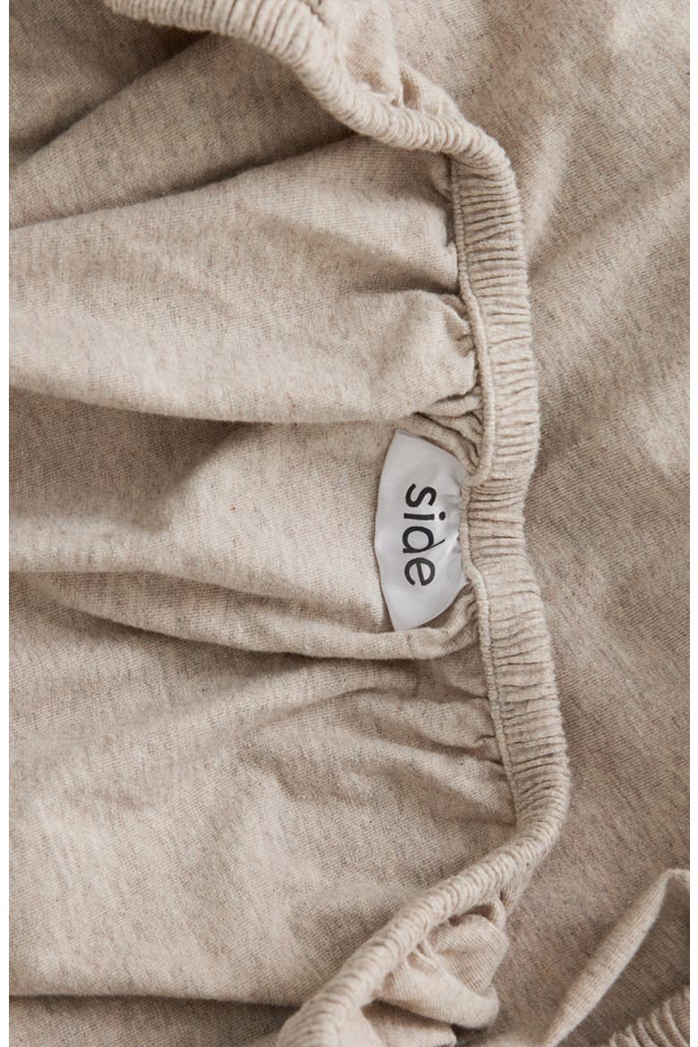 Organic Favorite Tee Jersey Fitted Sheet, Alternate, color, Wheat Heather