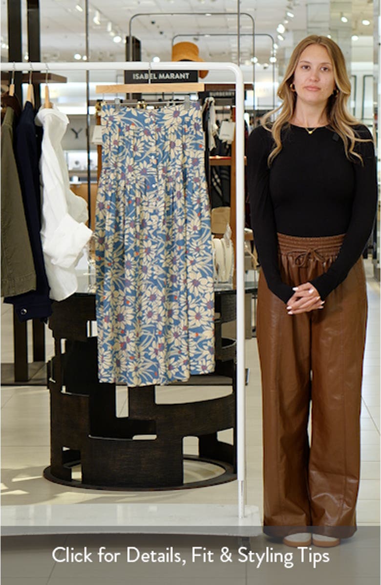 The Highland Floral Button Front Skirt, sales video thumbnail