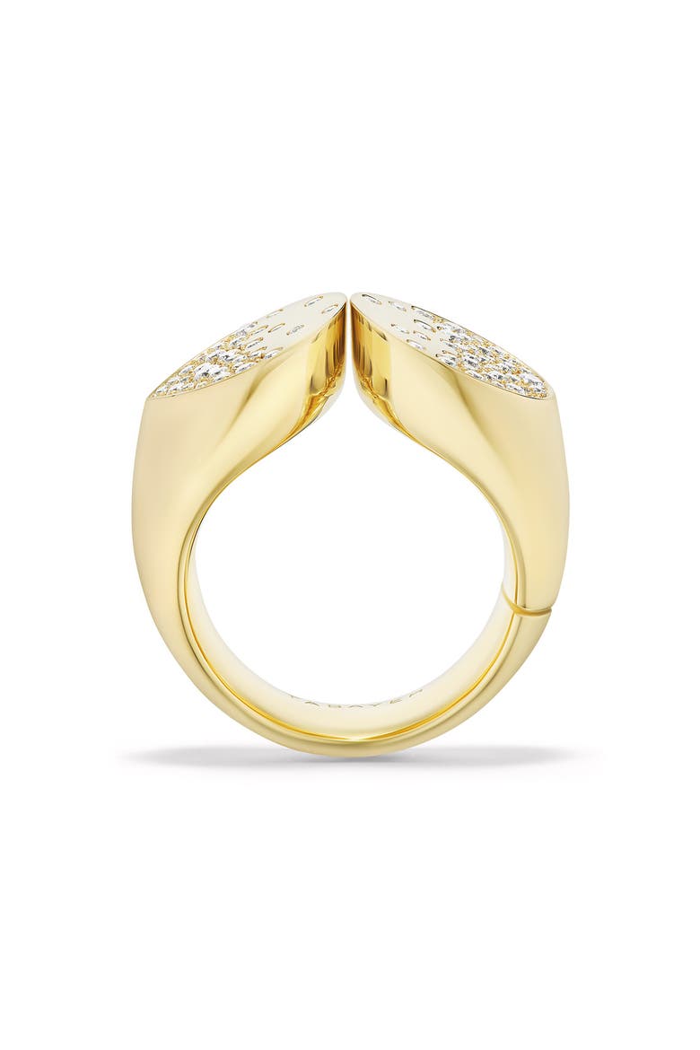 Oera Pavé Diamond Ring, Alternate, color, YELLOW GOLD