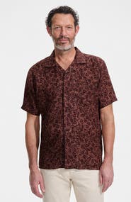 Lands' End Short Sleeve Camp Collar Hawaiian Shirt