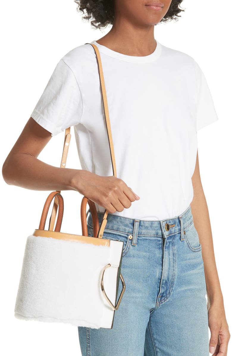 Danse Lente Bobbi Genuine Shearling Tote, Alternate, color,