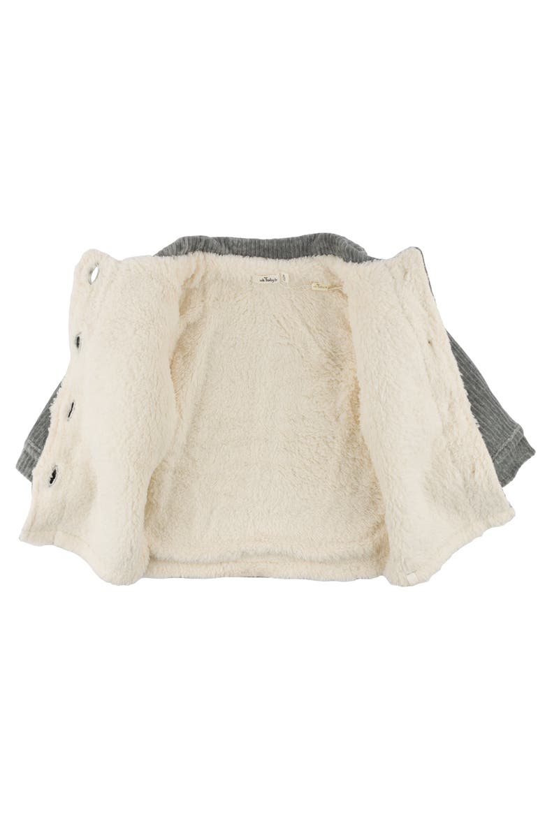 oh baby! Corduroy with Snowdrift Shacket, Alternate, color, Heather Grey