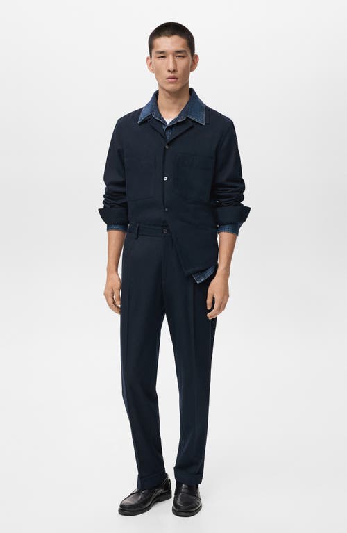 Mango Regular Fit Pleated Pants In Multi