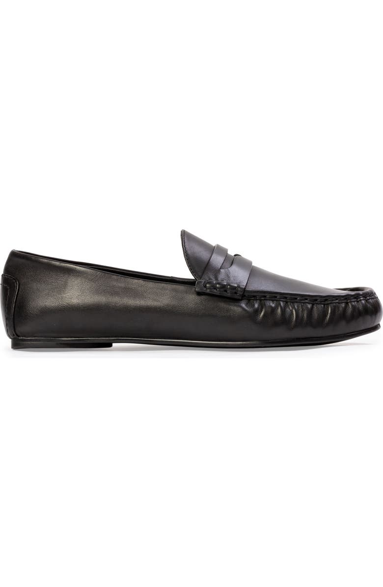 BLACK SUEDE STUDIO Darlyn Leather Mocassin, Main, color, Black Leather