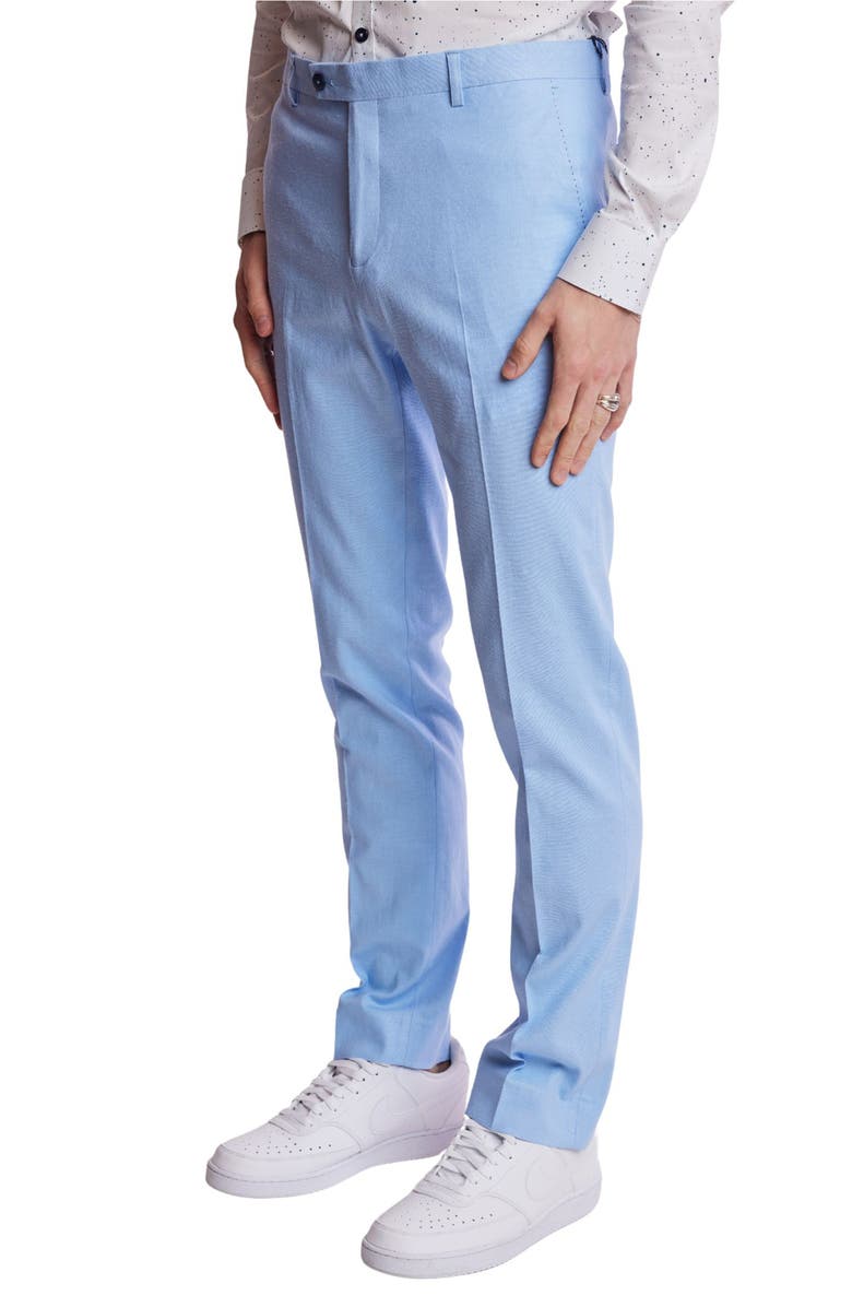 PAISLEY & GRAY Downing Slim Flat Front Linen Blend Dress Pants, Alternate, color, 