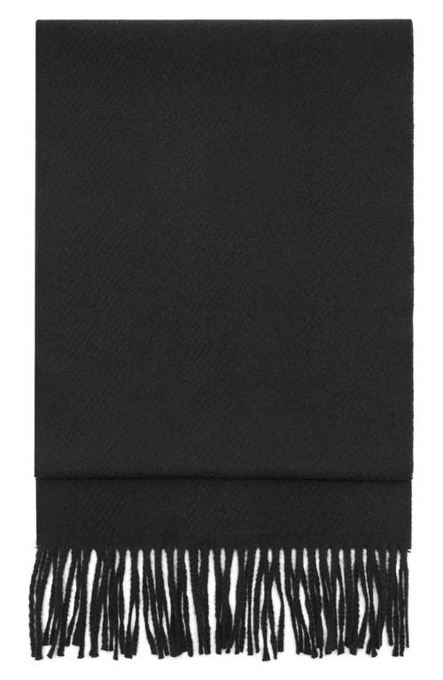 Mango Fringe Scarf In Black