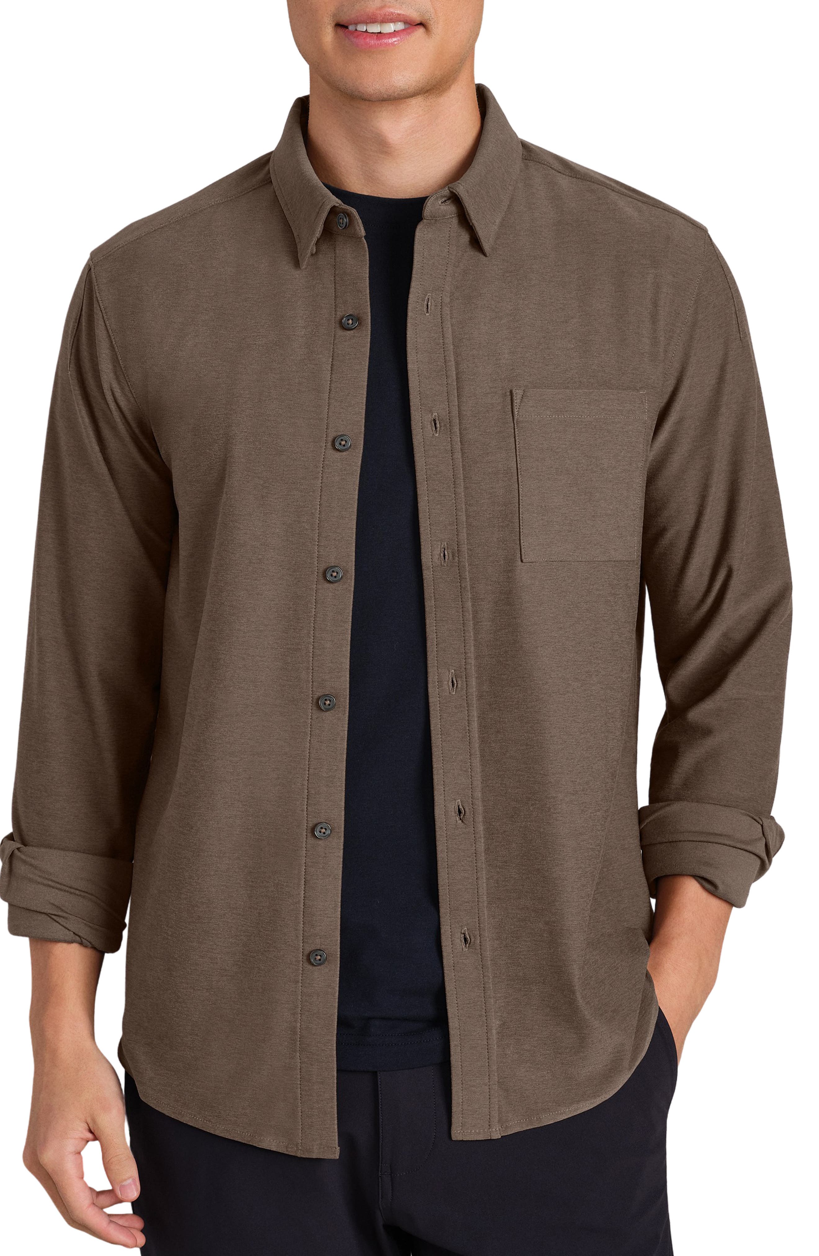 WFH Knit Button-Up Shirt