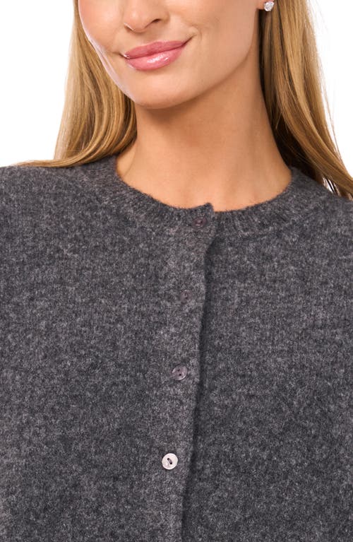 Halogenr Halogen(r) Fuzzy Crewneck Cardigan In Gray