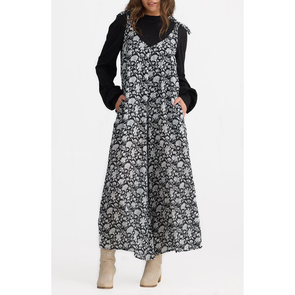 Talisman the Label Temple Print Wide Leg Jumpsuit in Black Moon River  product