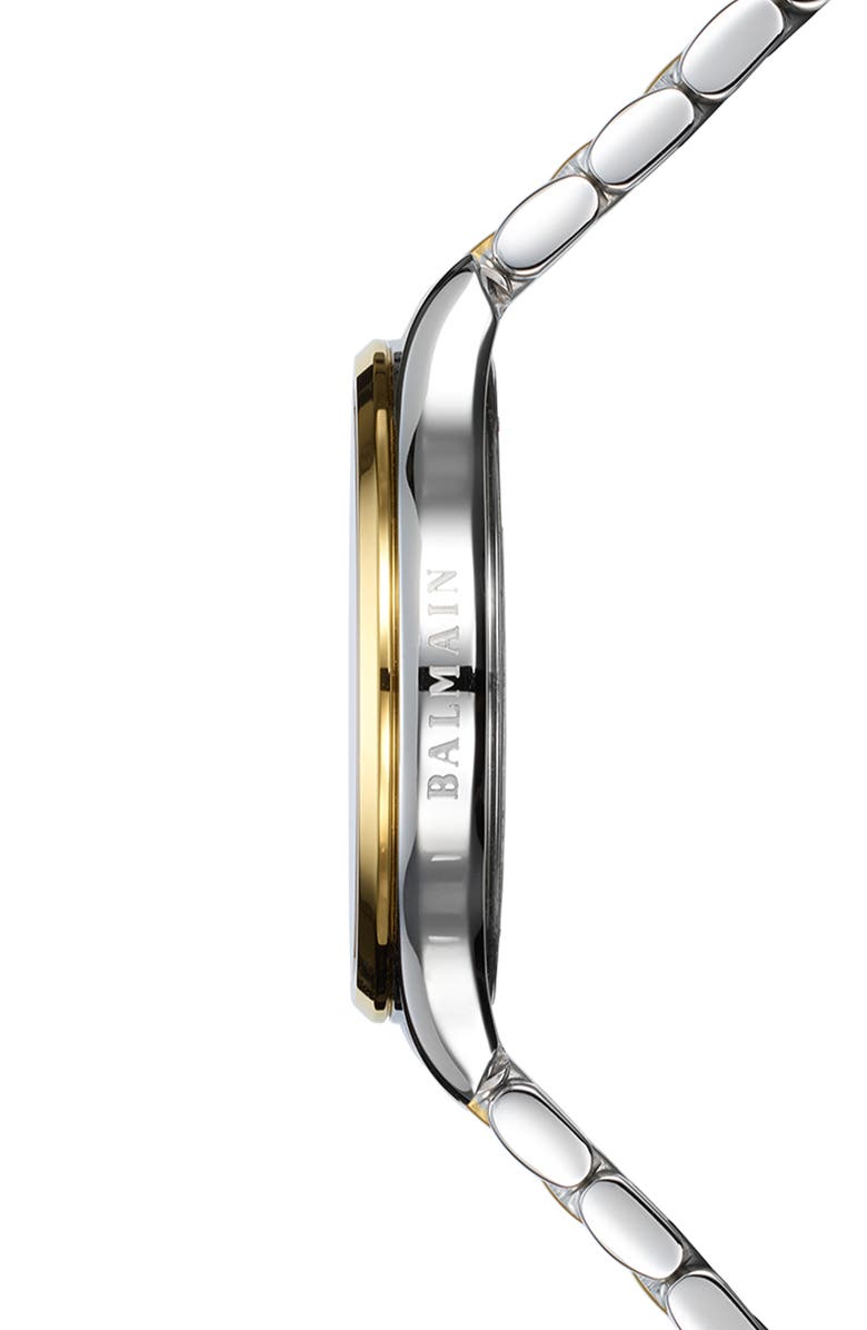 BALMAIN WATCHES Beleganza Diamond Bracelet Watch, 32mm, Alternate, color, Stainless Steel/Yellow Gold