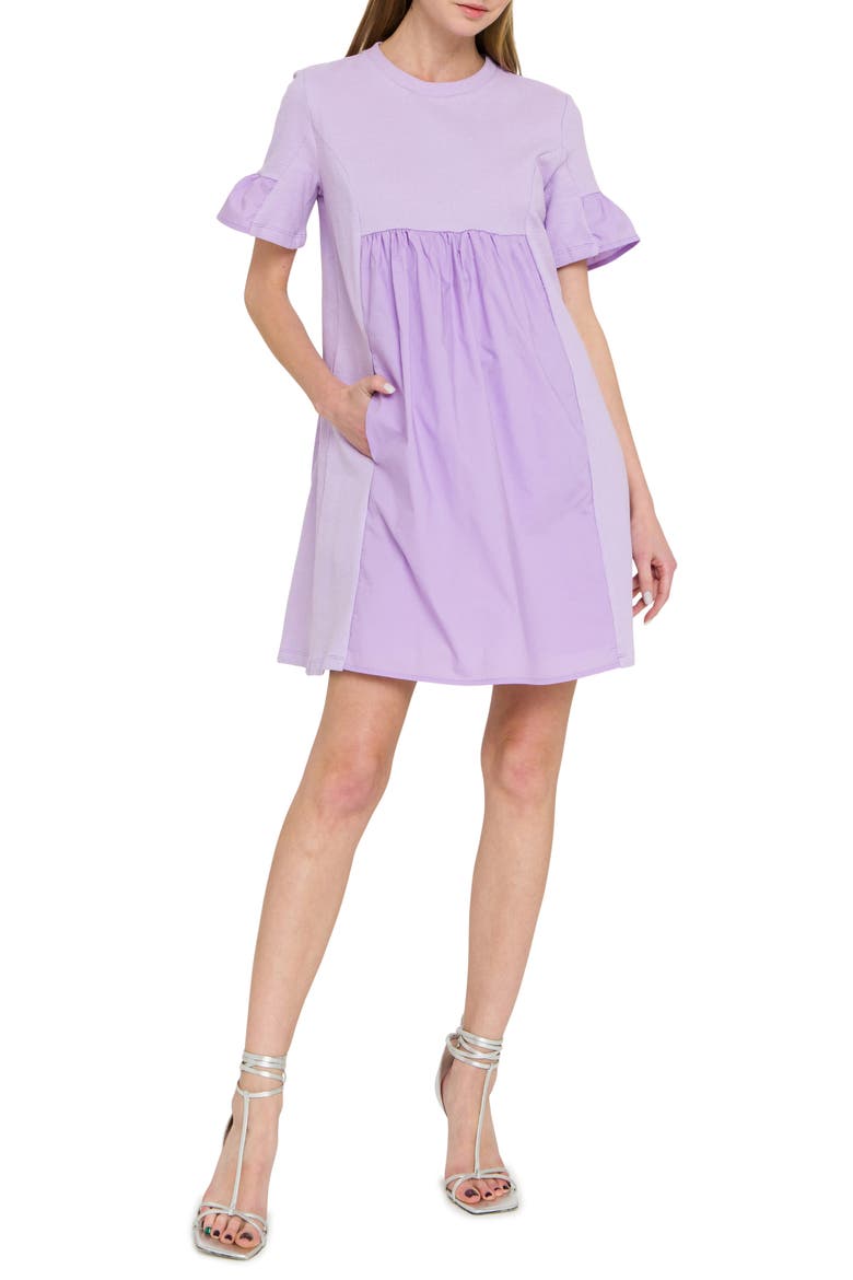 Solid Minidress, Main, color, LILAC