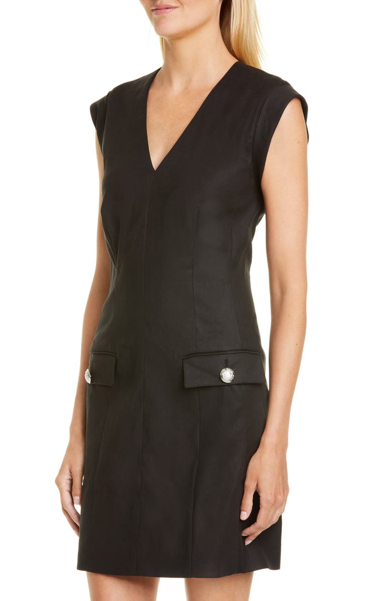 Veronica Beard Skylar Linen Blend Minidress, Alternate, color, 