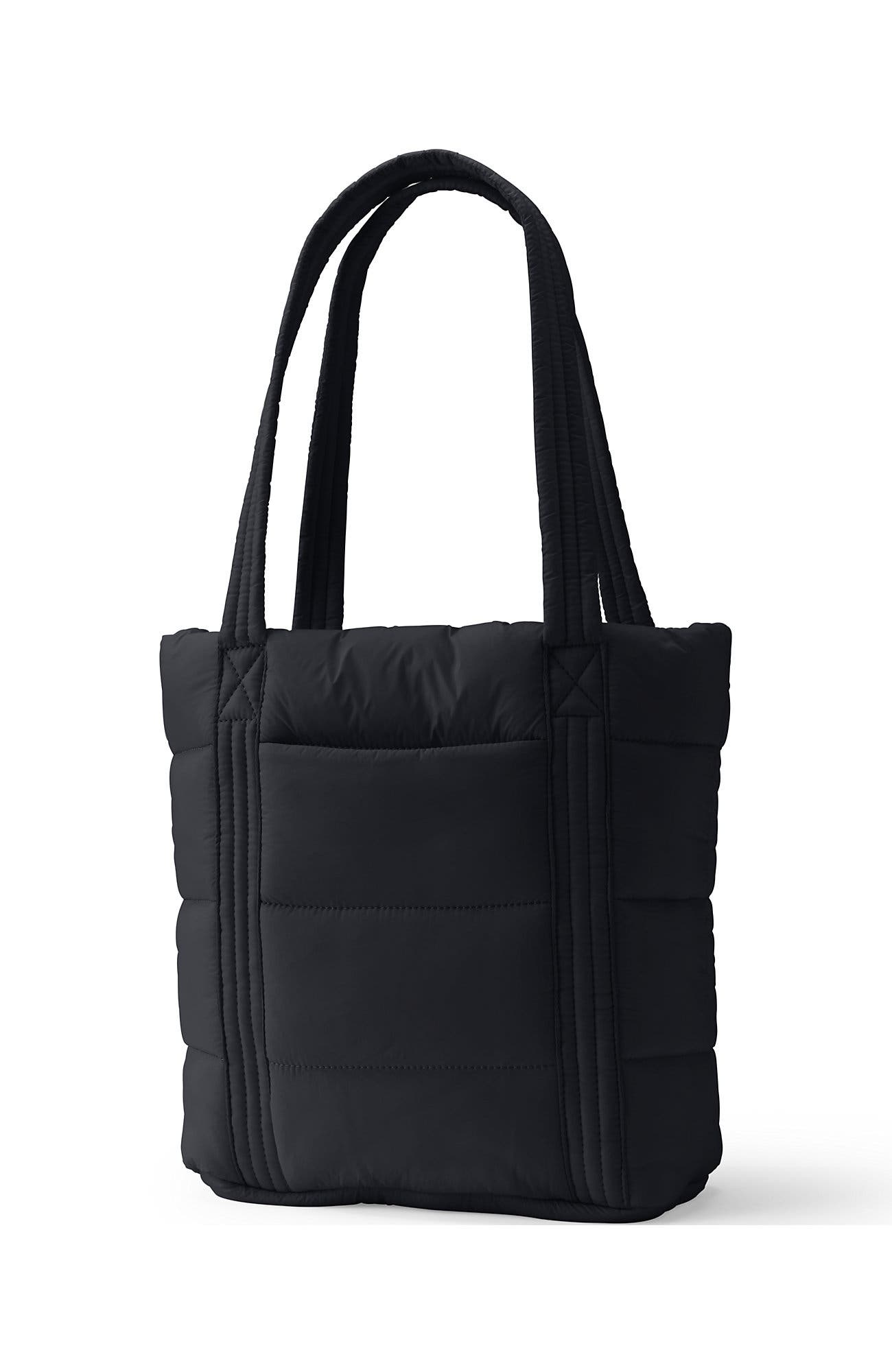 Lands' End Wanderweight Ultralight Packable Tote Bag, Main, color, Black