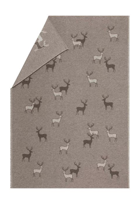 Luca Pair of Stags Throw