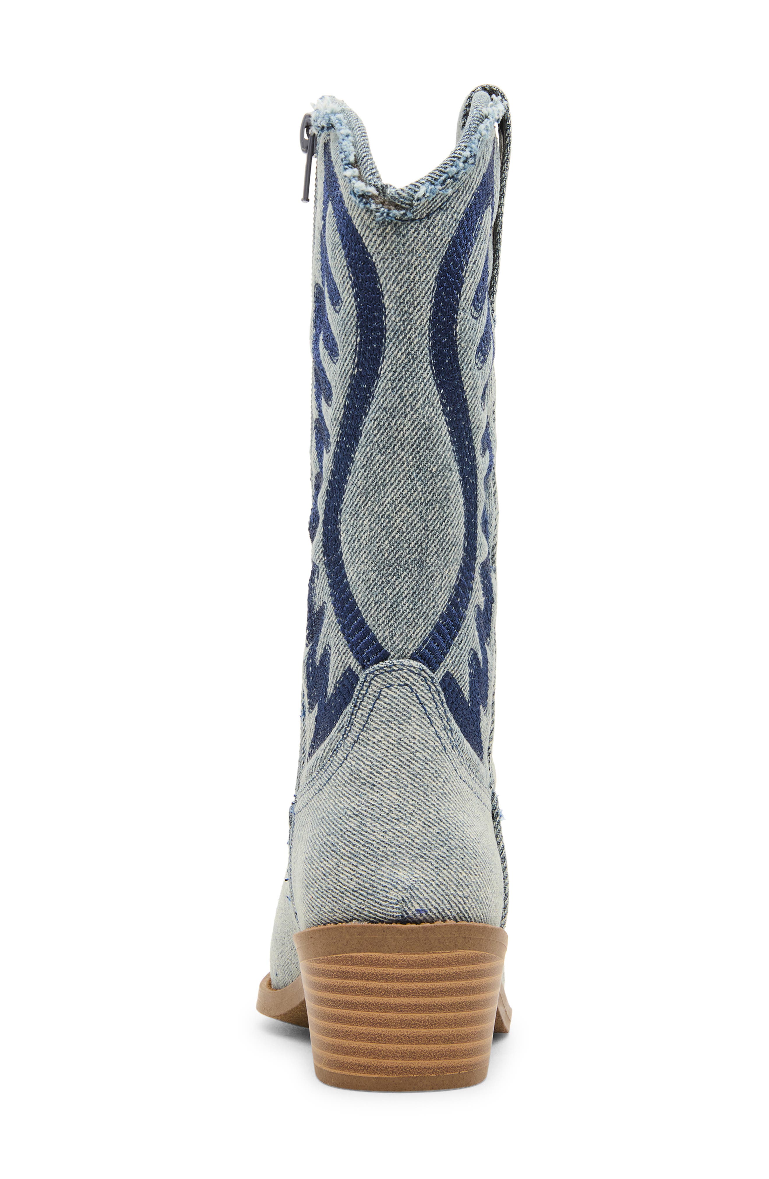 Kids' Jalbany Cowboy Boot, Alternate, color, DENIM