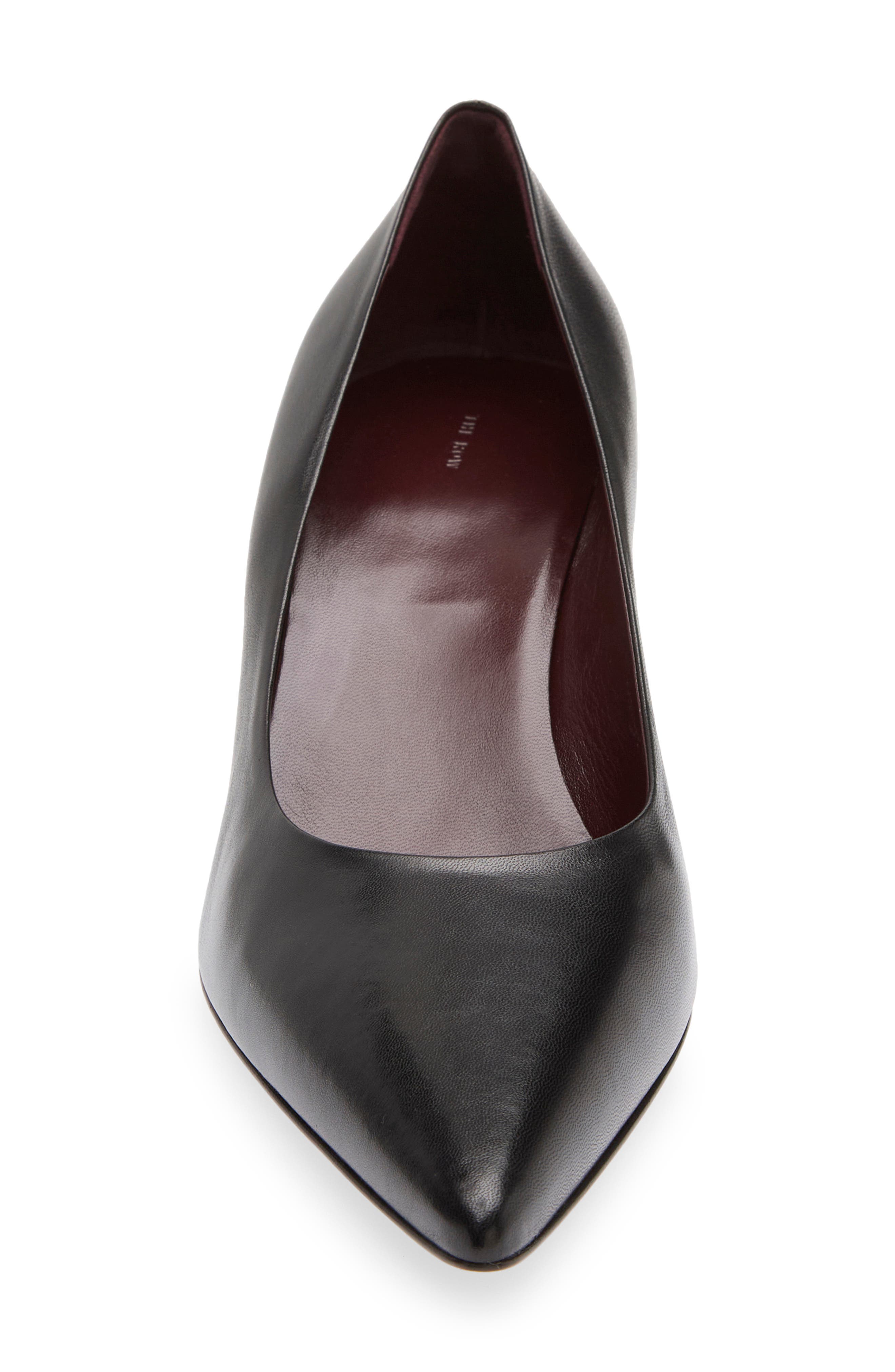 Lili Kitten Heel Leather Pump, Alternate, color, BLACK