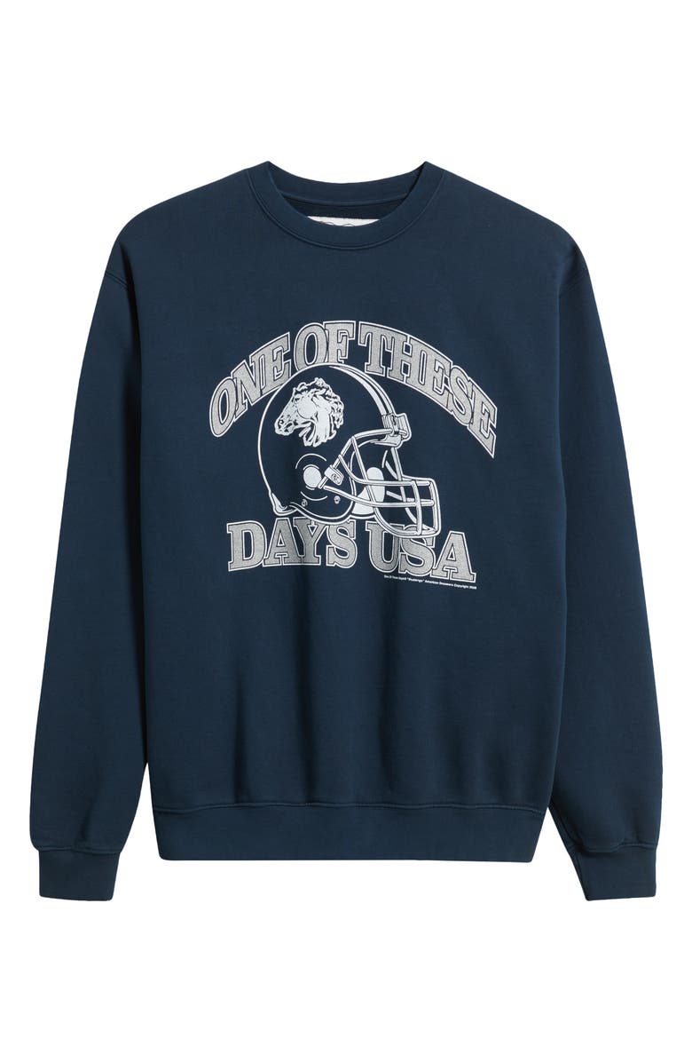 ONE OF THESE DAYS Graphic Sweatshirt, Main, color, Sunfaded Navy