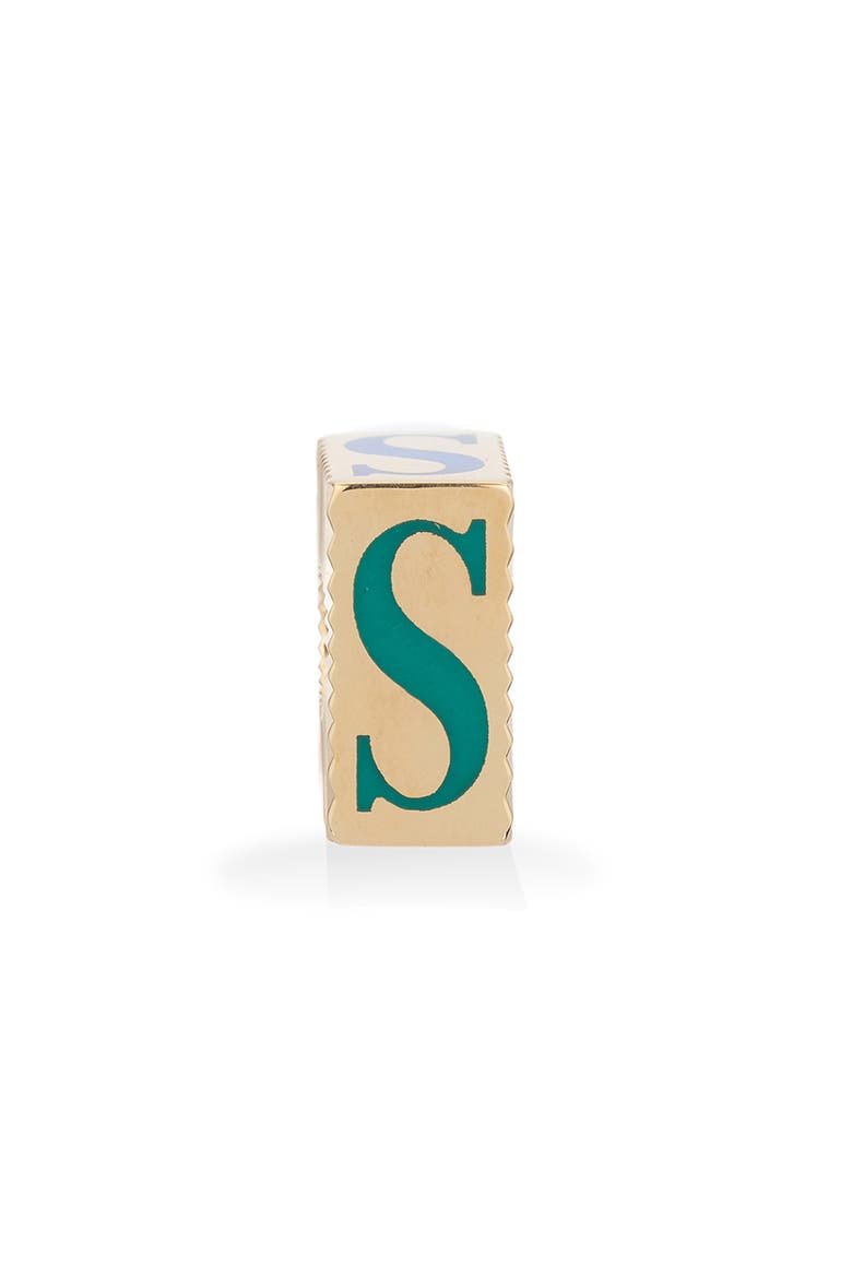 Initial Bead Charm, Alternate, color, YELLOW GOLD S