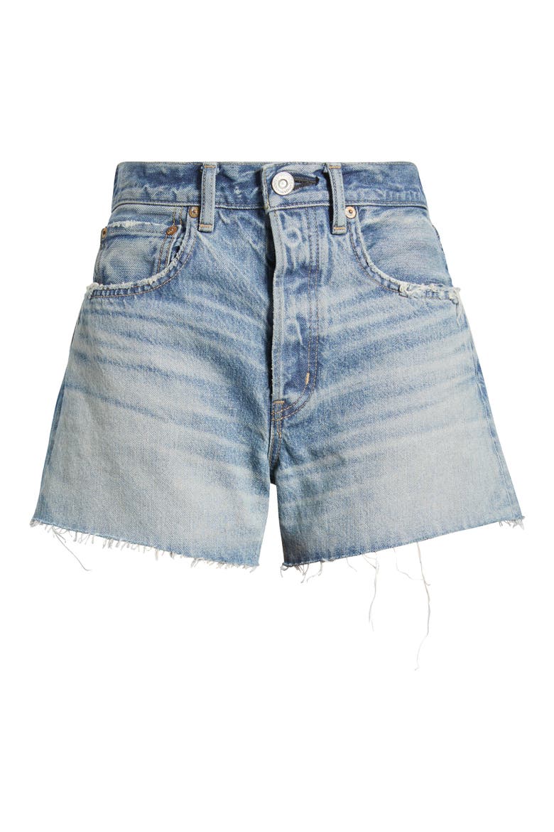 Bayville High Waist Cutoff Denim Shorts, Alternate, color, BLUE