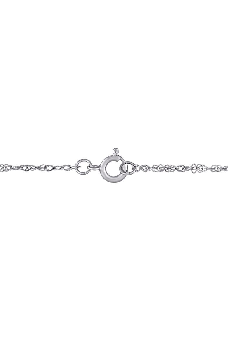 Lab-Grown Diamond Halo Necklace 14k, Alternate, color, White Gold
