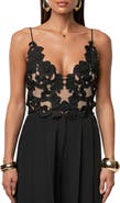 JLUXLABEL Anahi Embroidered Lace Crop Camisole